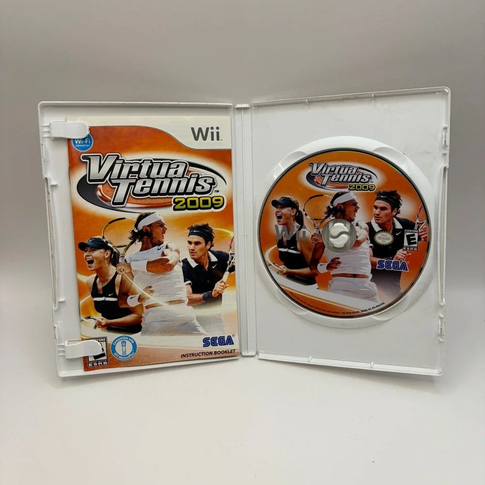Virtua Tennis 2009 Nintendo Wii SEGA Video Game CIB Federer Nadal Sharapova
